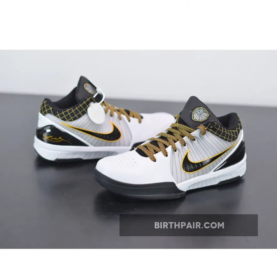 Nike Zoom Kobe 4 Protro Del Sol White Black Yellow AV6339-101