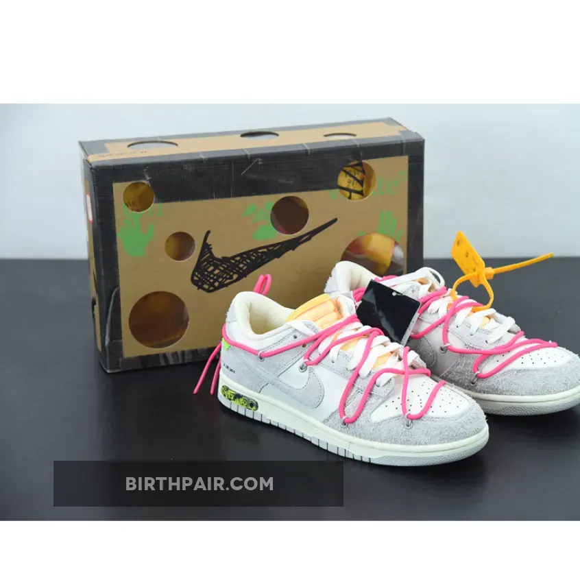 Nike Dunk Hyper Pink Off-White x Dunk Low 'Lot 17 of 50' Sail/Neutral Grey-Hyper Pink DJ0950-117