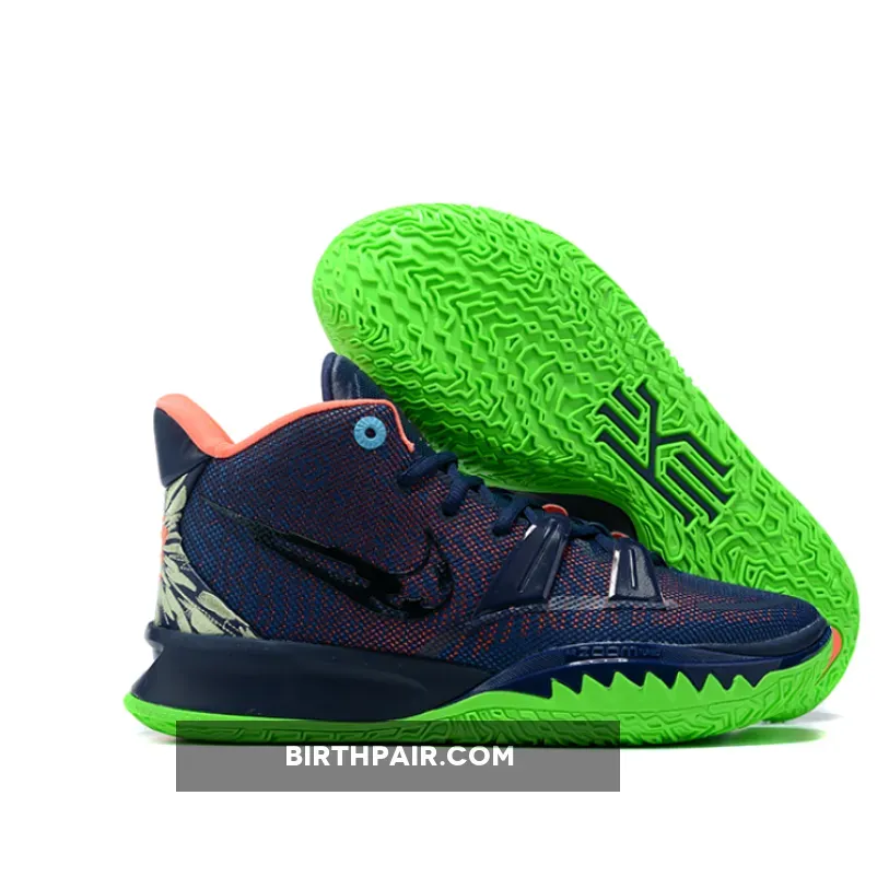 Nike Kyrie 7 Midnight Navy Pink Green CQ9327-401 / Pink And Blue Kyrie 7