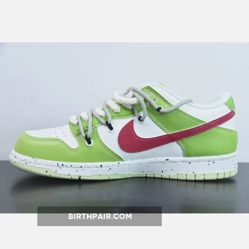 Nike Dunk Low Custom Green White Red New Releases