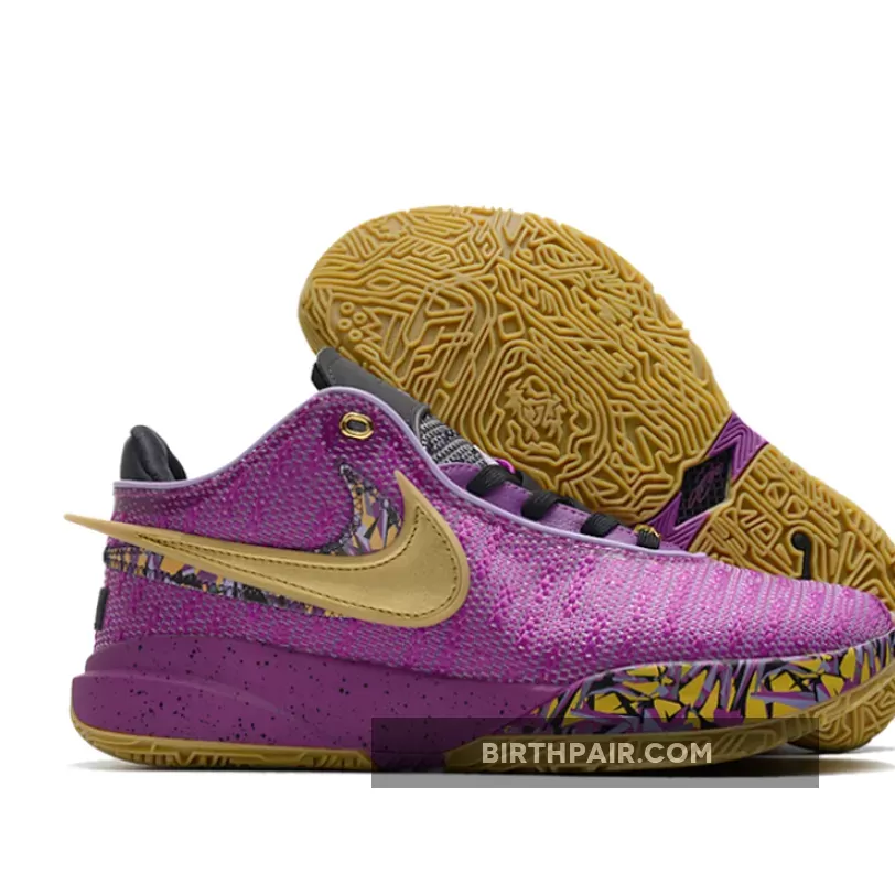 Lebron 20 Gold And Purple Nike LeBron 20 'Young Heirs' Vivid Purple/Metallic Gold-Black-Lilac-Solar Flare
