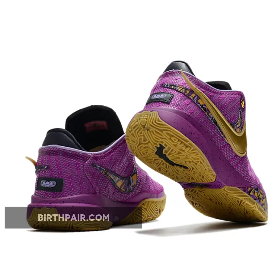 Lebron 20 Gold And Purple Nike LeBron 20 'Young Heirs' Vivid Purple/Metallic Gold-Black-Lilac-Solar Flare