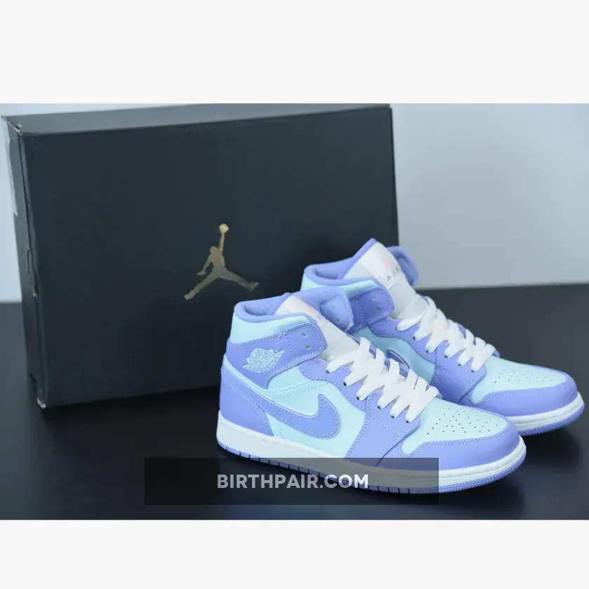 Air Jordan 1 Mid Purple Pulse/Glacier Blue/White/Arctic Punch Jordan 1 Purple Pulse