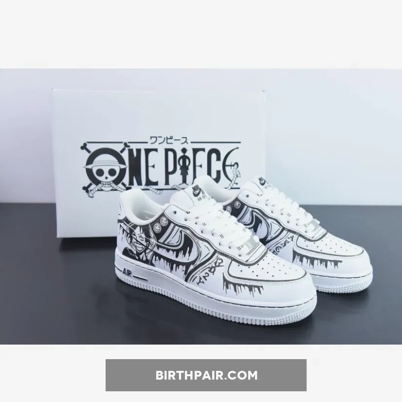 Custom Nike Air Force 1 Low 'One Piece' White Black Outlet
