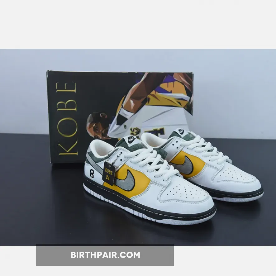 Nike SB Dunk Low 'Kobe' White Yellow Black #yellow black dunk