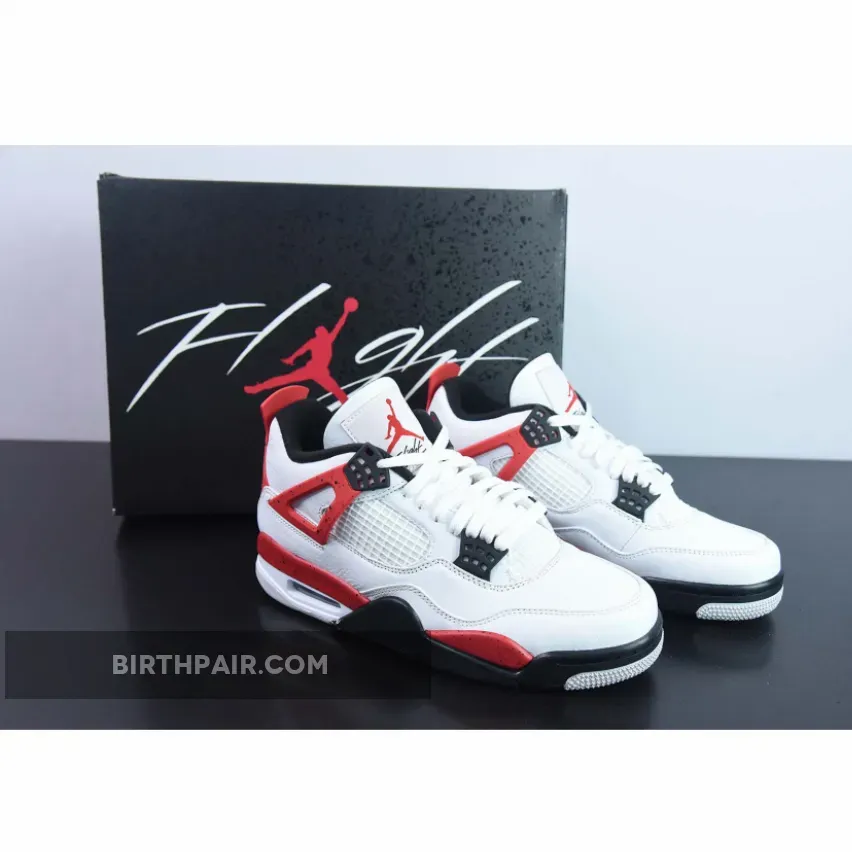 Air Jordan 4 'Red Cement' White/Fire Red-Black-Neutral Grey air jordan 4 red