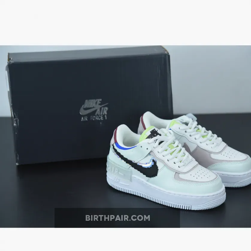 Air Force 1 Shadow Barely Green / Nike Air Force 1 Shadow 'Pixel' Barely Green/White-Platinum Violet-Black