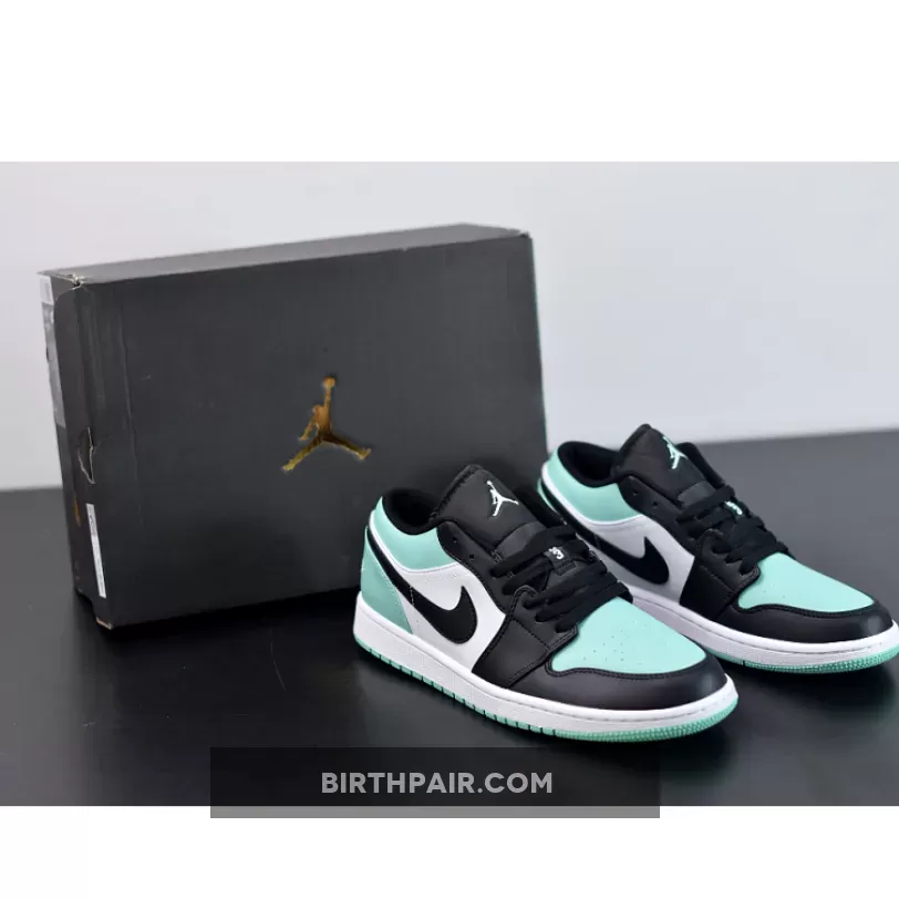 Air Jordan 1 Low Emerald Rise/White-Black 553558-117