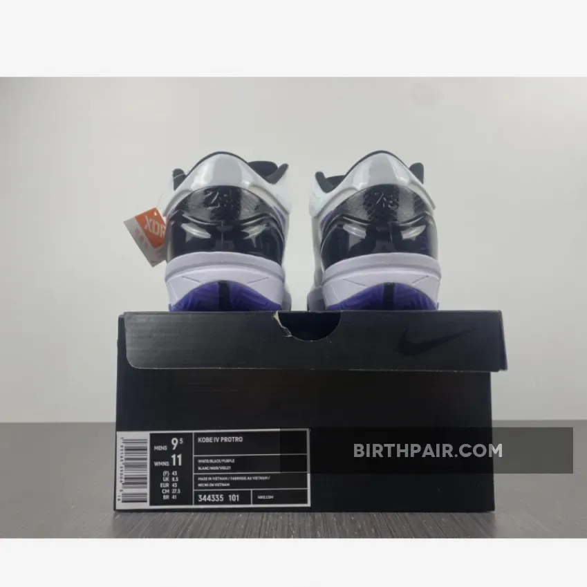 Kobe 4 Protro Purple / Nike Zoom Kobe 4 'Inline' White/Black-Varsity Purple