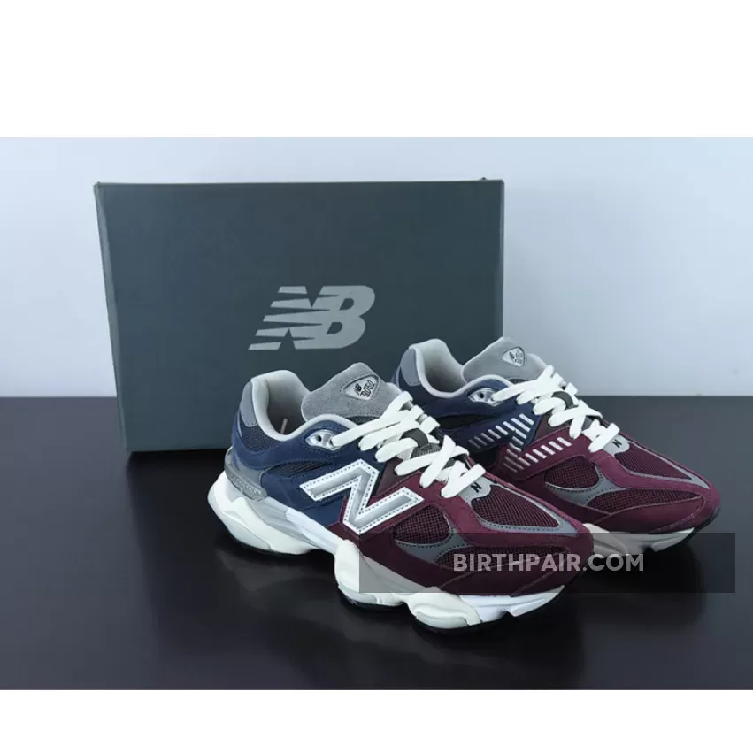 New Balance 9060 Navy/Burgundy-Silver U9060GBN Burgundy New Balance 9060