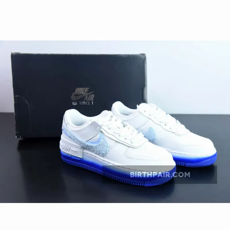 Nike Air Force 1 Shadow 'Chenille' White/Blue Tint/Pink Spell FJ4567-100 nike air force 1 canvas