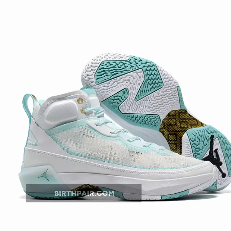 Air Jordan 37 'Guo Ailun' White/Metallic Gold-Hyper Jade DX3381-173 aj37 jordan