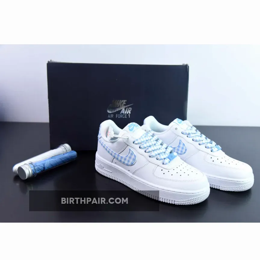 Nike Air Force 1 Low 'Blue Gingham' White/University Blue DZ2784-100 Online Sale