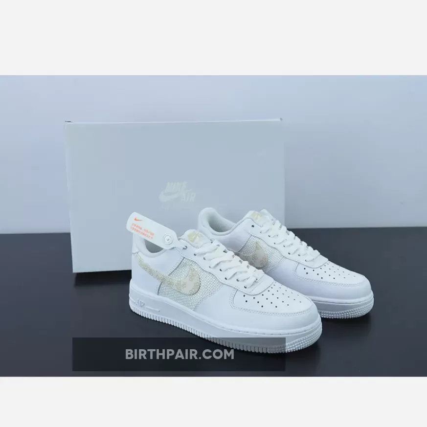 Air Forces With Flowers / Nike Air Force 1 Low 'Flower Swoosh' White Gold