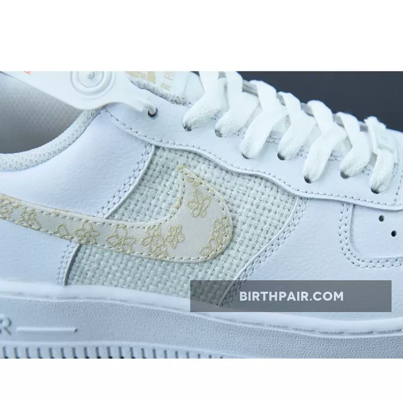 Air Forces With Flowers / Nike Air Force 1 Low 'Flower Swoosh' White Gold