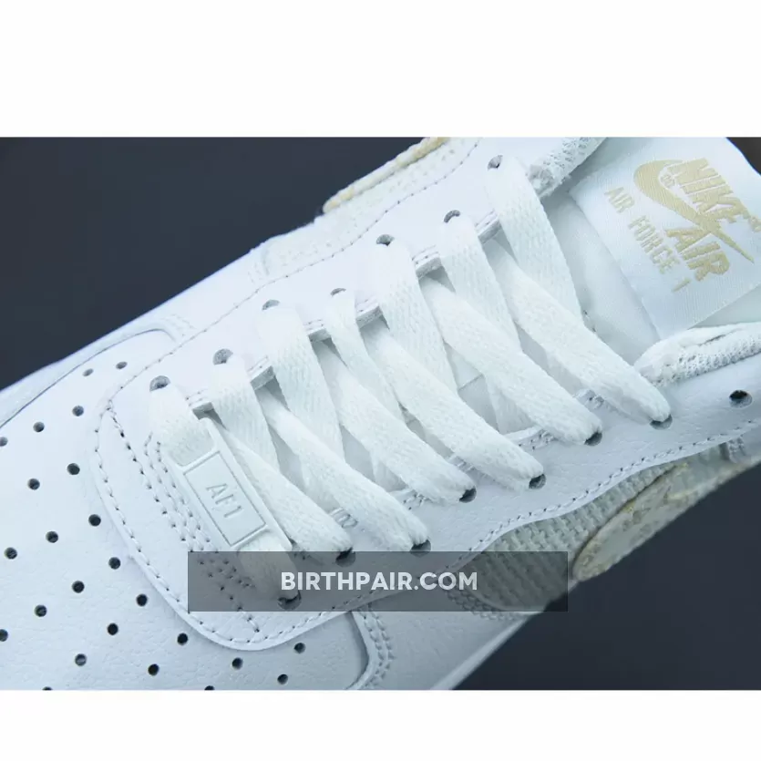 Air Forces With Flowers / Nike Air Force 1 Low 'Flower Swoosh' White Gold