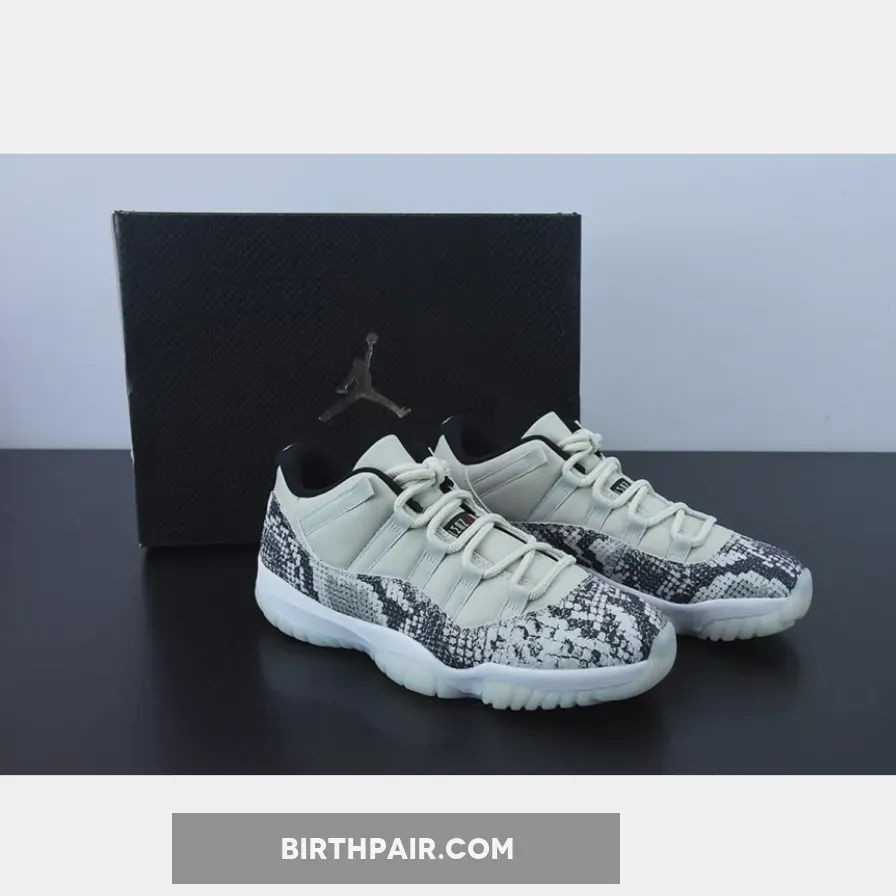 Jordan Snake Skin Air Jordan 11 Retro Low Snakeskin Light Bone/University Red-Sail-Black AJ11