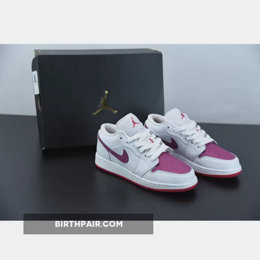 Air Jordan 1 Low GS White True Berry berry air jordan 1