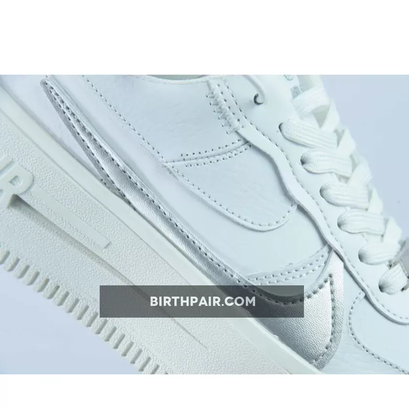 Nike Air Force 1 PLT.AF.ORM White Grey , Metallic Silver Air Force 1
