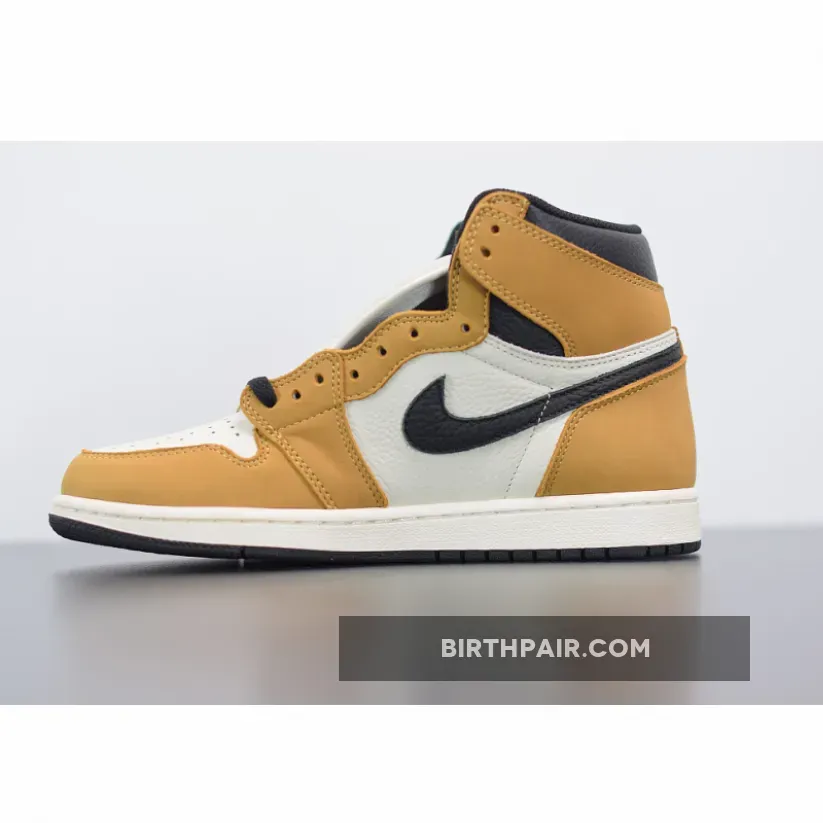 Jordan 1 Rookie Of The Year On Feet / Air Jordan 1 Retro High OG 'Rookie of the Year' Gold Harvest/Black-Sail