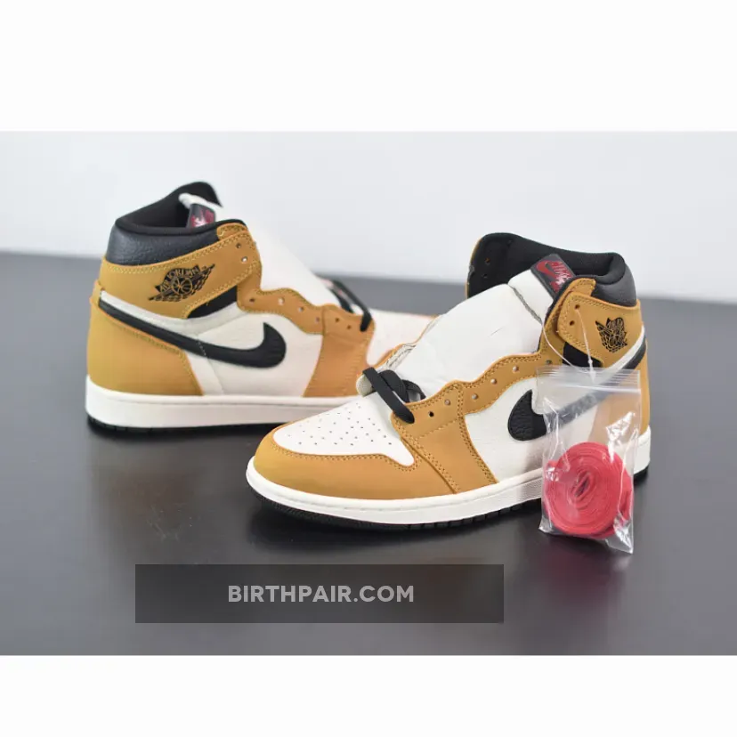 Jordan 1 Rookie Of The Year On Feet / Air Jordan 1 Retro High OG 'Rookie of the Year' Gold Harvest/Black-Sail