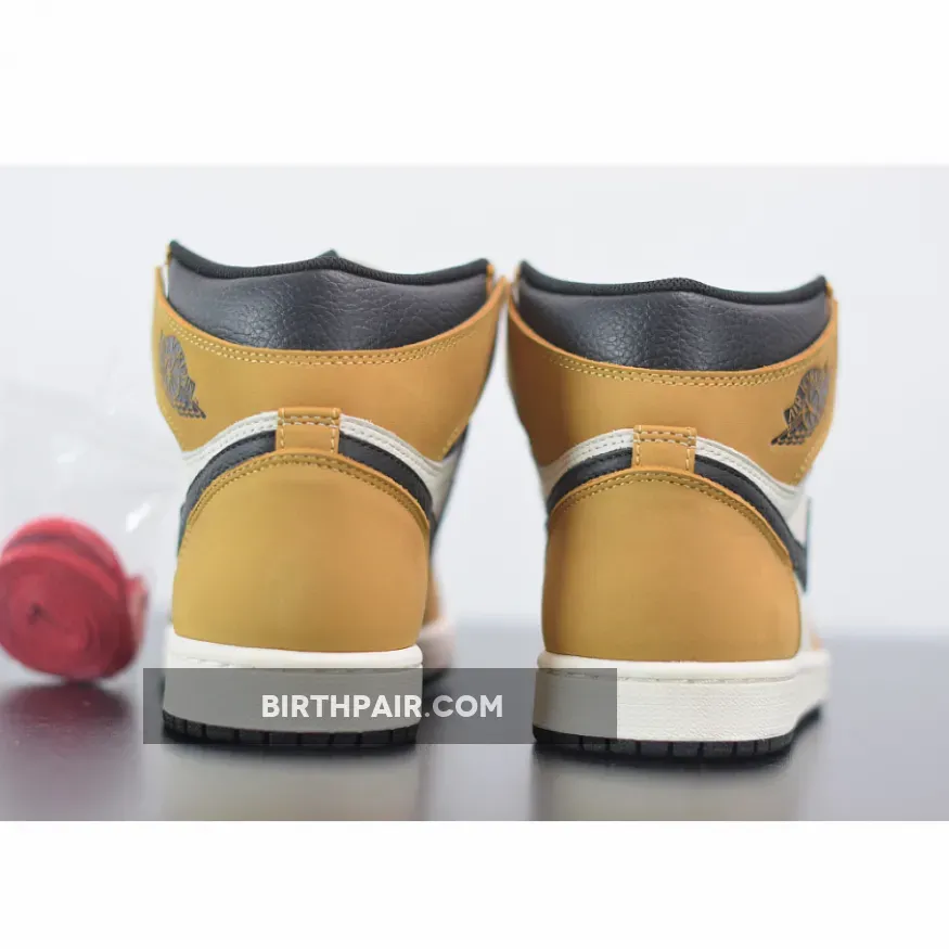 Jordan 1 Rookie Of The Year On Feet / Air Jordan 1 Retro High OG 'Rookie of the Year' Gold Harvest/Black-Sail