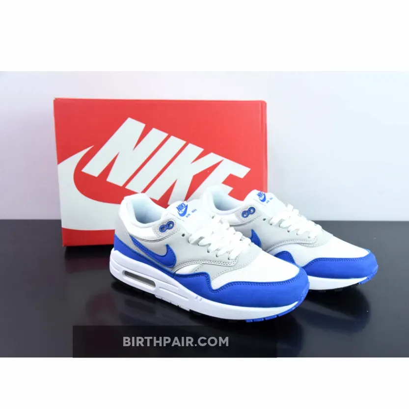 Jordan 1 Anniversary Blue / Nike Air Max 1 Anniversary Royal Blue