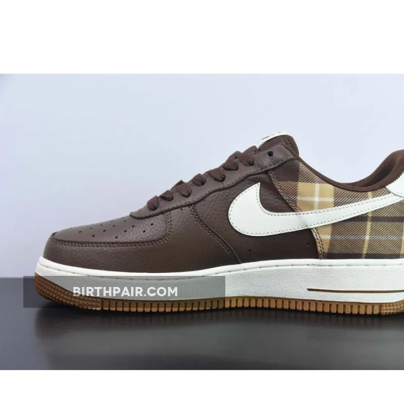 Air Jordan 4 Cacao Wow / Nike Air Force 1 Low 'Plaid' Cacao Wow/Pale Ivory