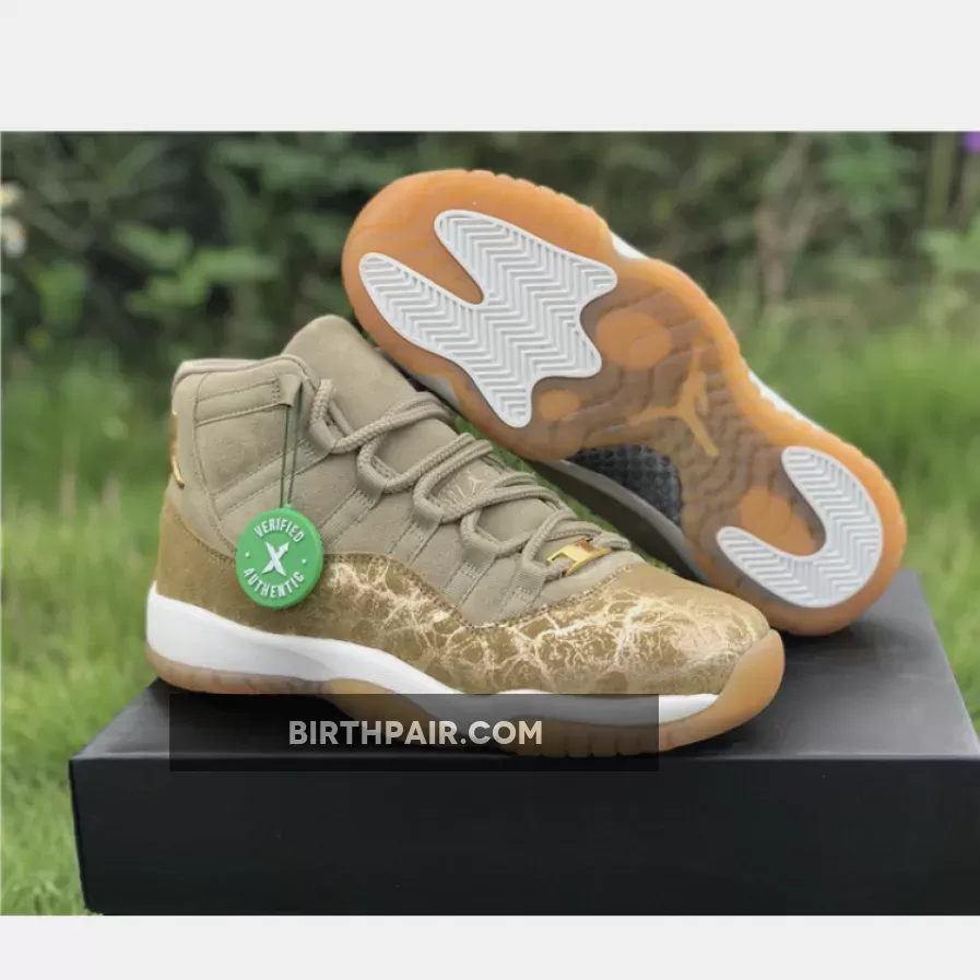 New WMNS Air Jordan 11 Heiress Neutral Olive #olive green jordan 11
