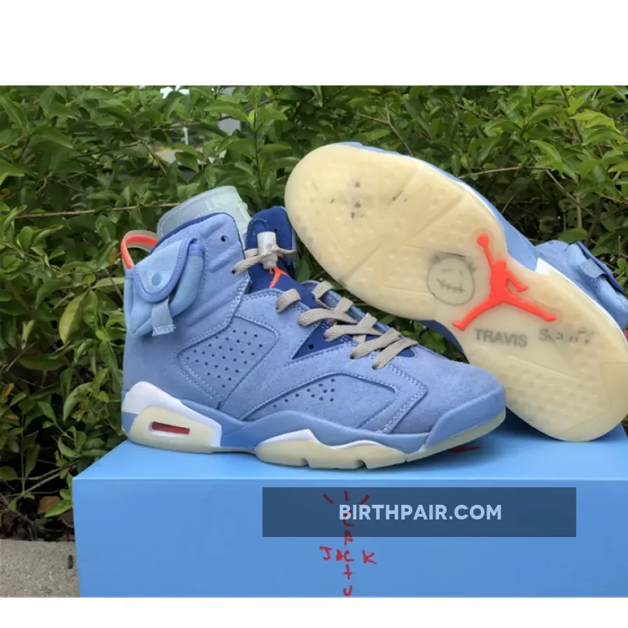 Travis Scott x Air Jordan 6 'Houston Oilers' Light Blue Baby Blue Jordan 6