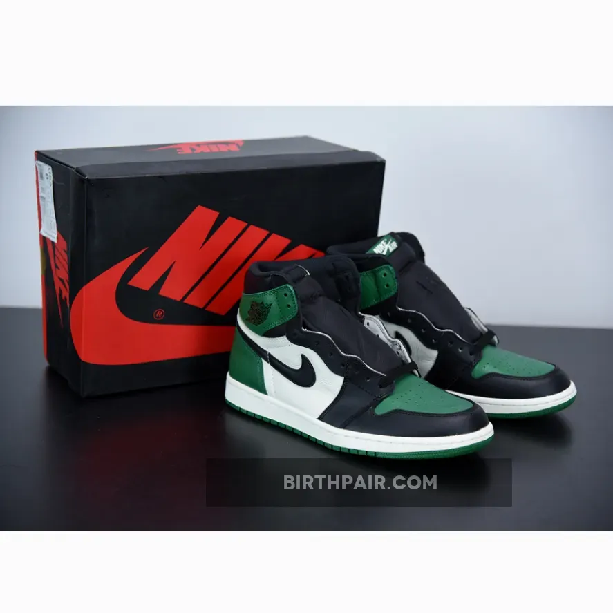 Green Nike Air Jordans / Jordan 1 Pine Green 555088-302
