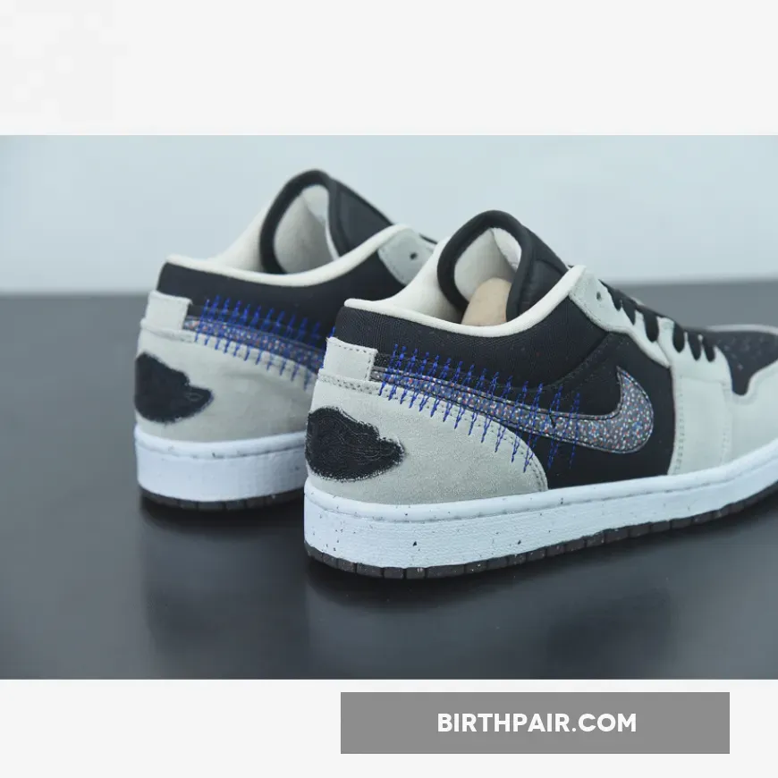 Air Jordan 1 Low Crater Black Grey DM4657-001