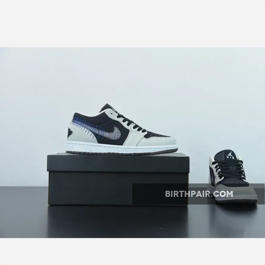 Air Jordan 1 Low Crater Black Grey DM4657-001