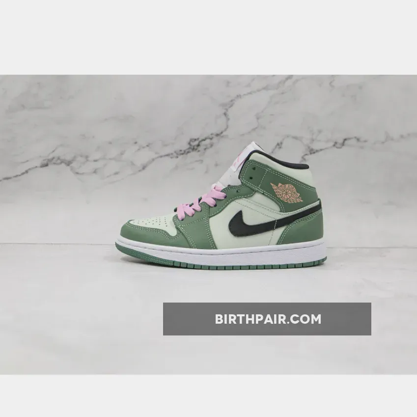 Air Jordan 1 Mid SE Dutch Green/Black/Barely Green/Arctic Pink / Dutch Greens