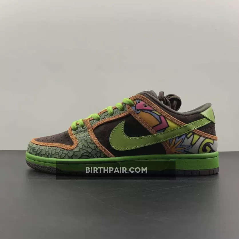 Brown Green Dunks Nike SB Dunk Low 'De La Soul' Safari/Altitude Green-Baroque Brown