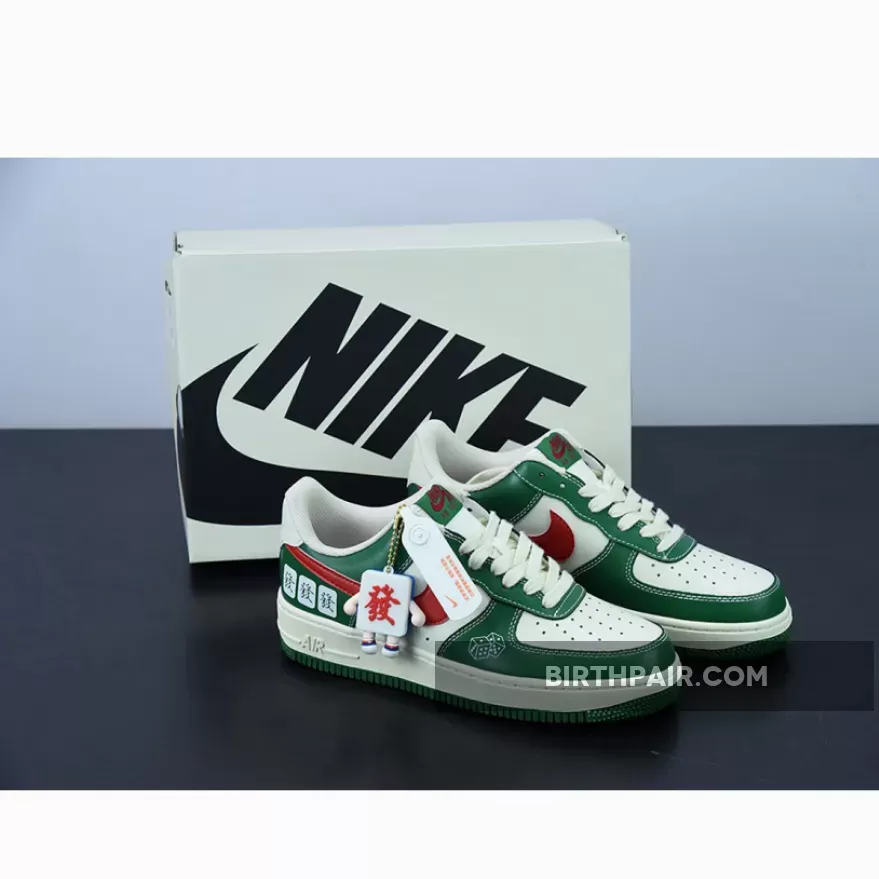 Custom Air Force 1 Red / Nike Air Force 1 Low Green White Red