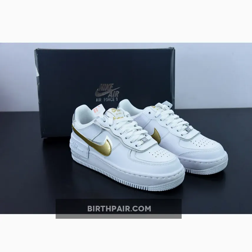 Nike Air Force 1 Shadow 'White Gold' Nike Air Force 1 Shadow White Silver