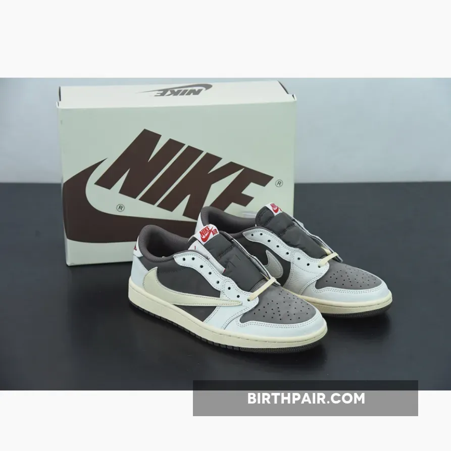 Travis Scott x Air Jordan 1 Low OG 'Reverse Mocha' White and Brown / Travis Scott Jordan 1 Low Reverse Mocha