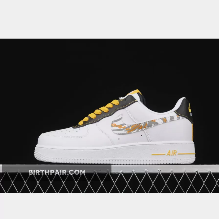 Nike Air Force 1 Gold Links Zebra Print White DH5284-100 #nike air force 1 photon dust