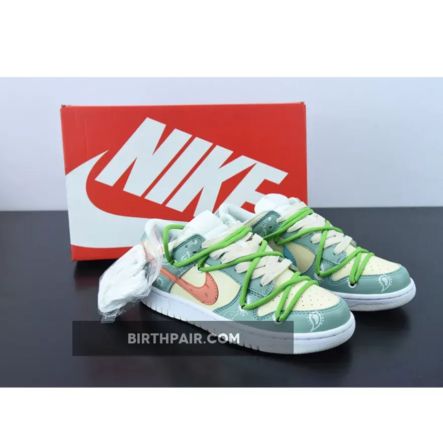 Nike Dunk Low Green Yellow / Custom Nike Low Dunks