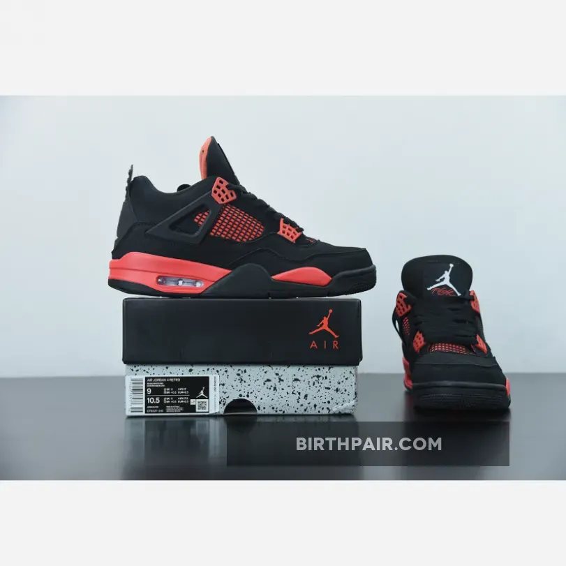 Jordansred / Air Jordan 4 'Red Thunder' AJ4 Black/White-Red