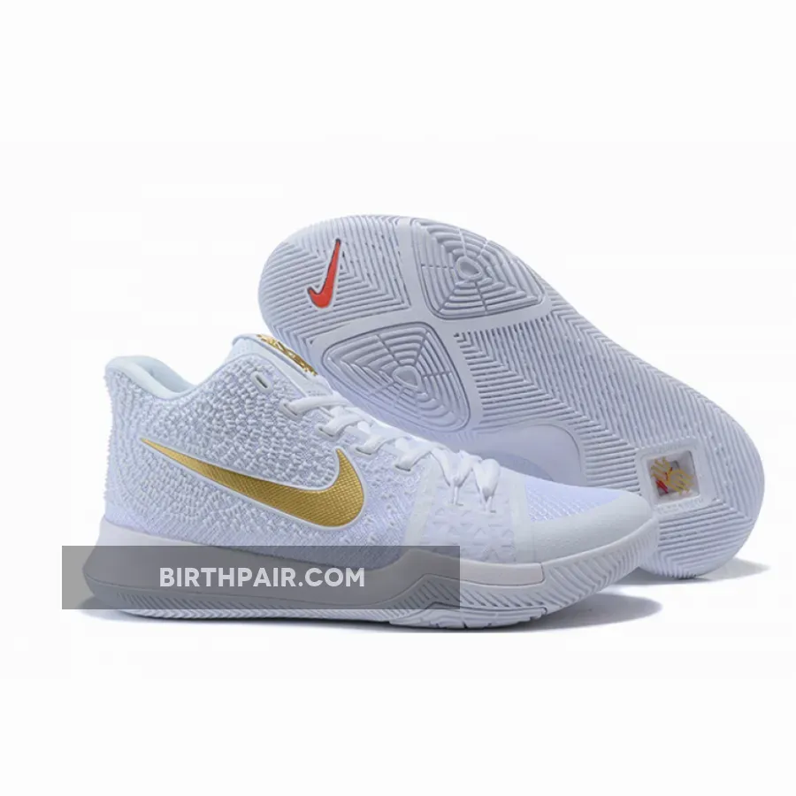 Nike Kyrie 3 'Christmas' White/Metallic Gold / kyrie christmas shoes