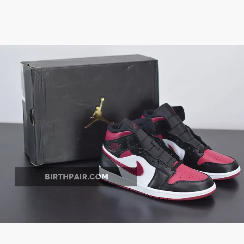 Jordan 1 Mid Bred Toe Womens / Air Jordan 1 Mid 'Bred Toe'