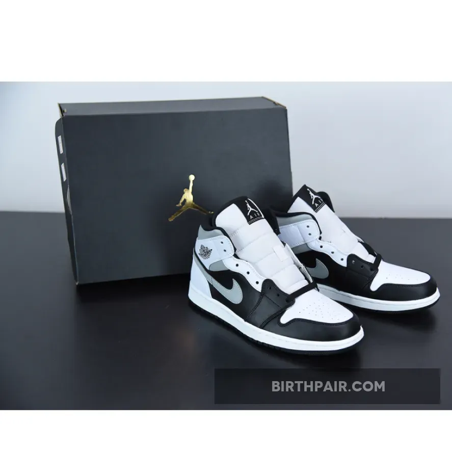 Jordan 1 Mid Black Smoke Grey 554724-073 - air jordan 1 white shadow women's