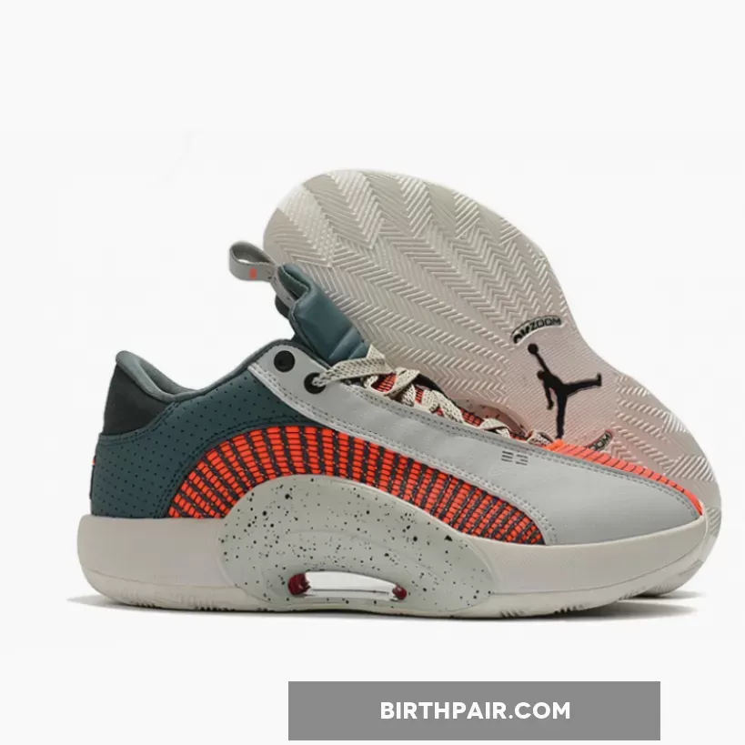 Air Jordan 35 Low Light Grey Red grey and red jordan