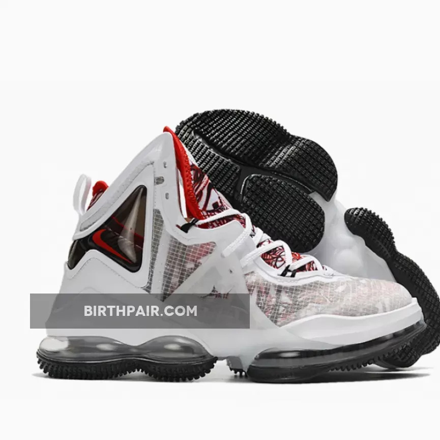 Nike LeBron 19 'Sketch' White Red Black Sketch White