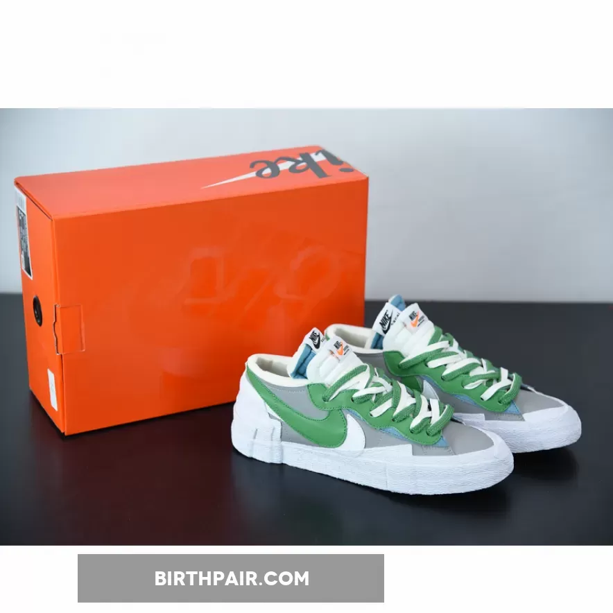 Sacai x Nike Blazer Low Medium Grey/Classic Green-White / blazer sacai