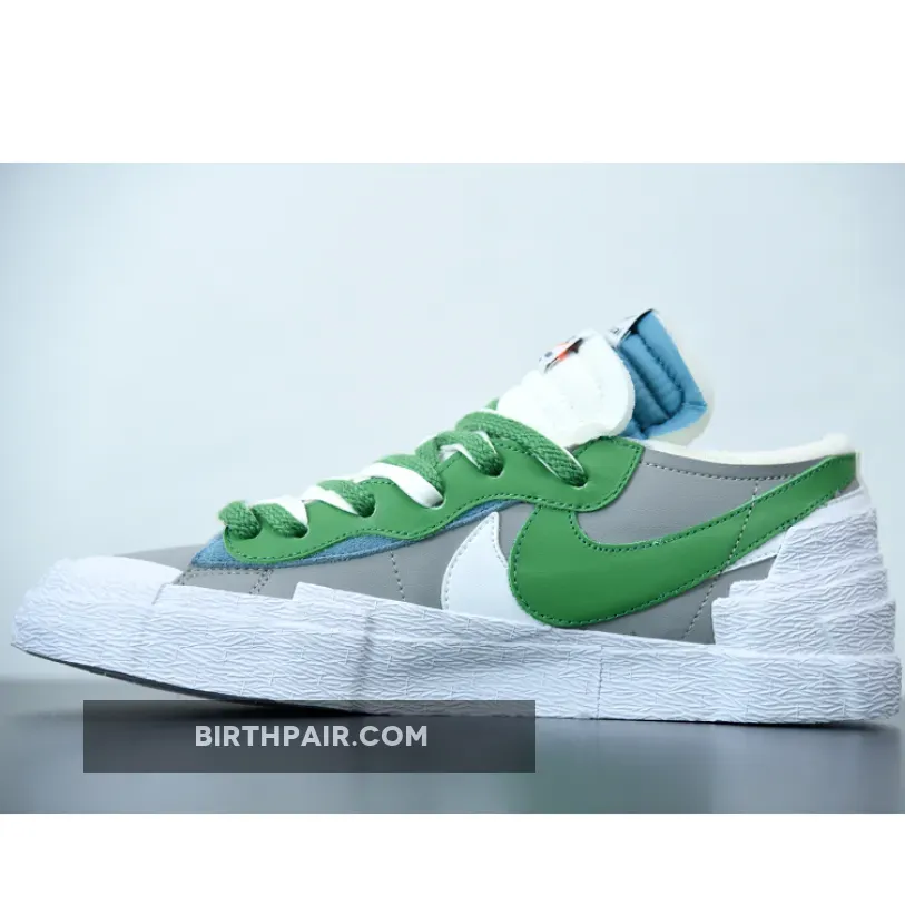 Blazers Low Green #Sacai x Nike Blazer Low Medium Grey/Classic Green-White
