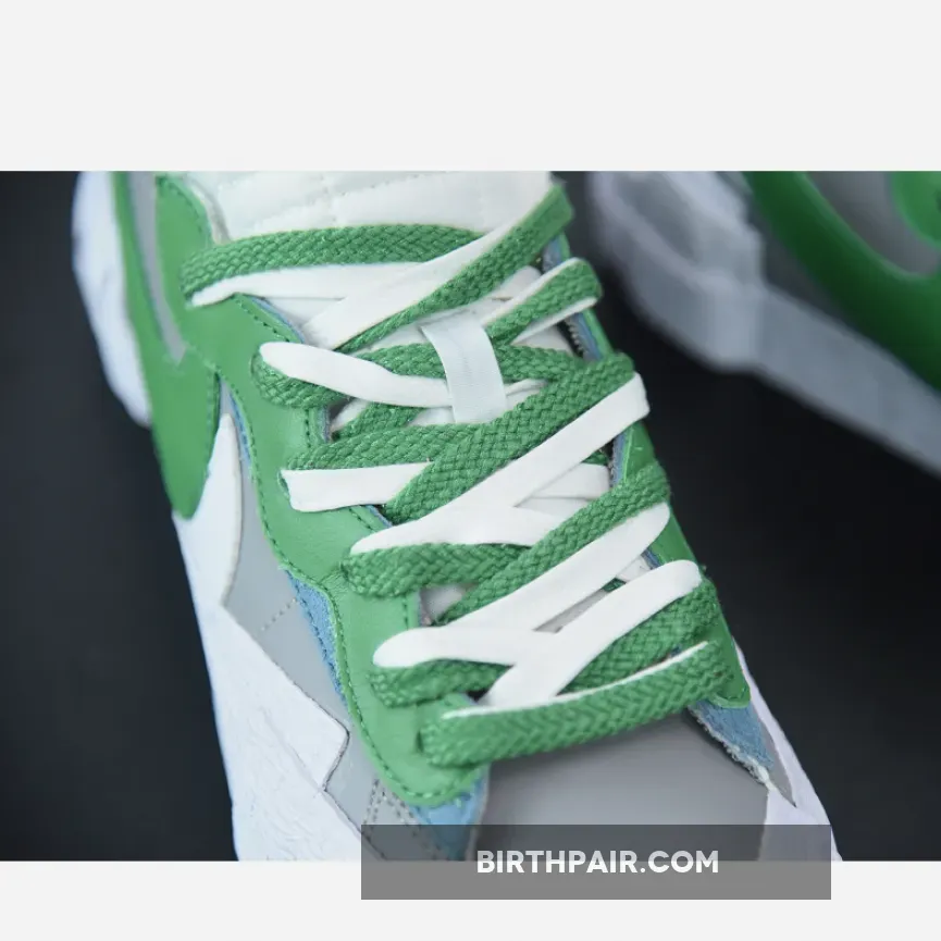Blazers Low Green #Sacai x Nike Blazer Low Medium Grey/Classic Green-White