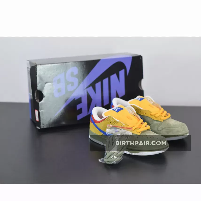 Stuff N Puffs / Nike SB Dunk Low 'Puff n Stuff' Oil Green/International Blue